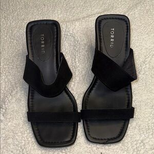 Torrid Black Slide Sandals